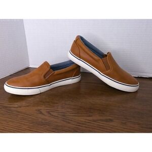 comfortable Cat & Jack Boys Enzo Slip-On Casual Sneakers in Cognac Brown